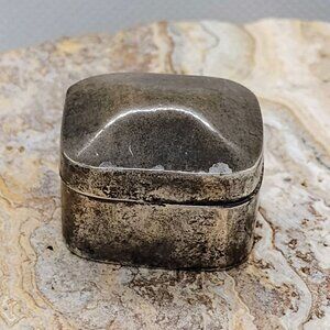 Vtg Taxco Mexico TH-46 925 Sterling Silver Pill Trinket Box w/Hinged Lid 11.9g
